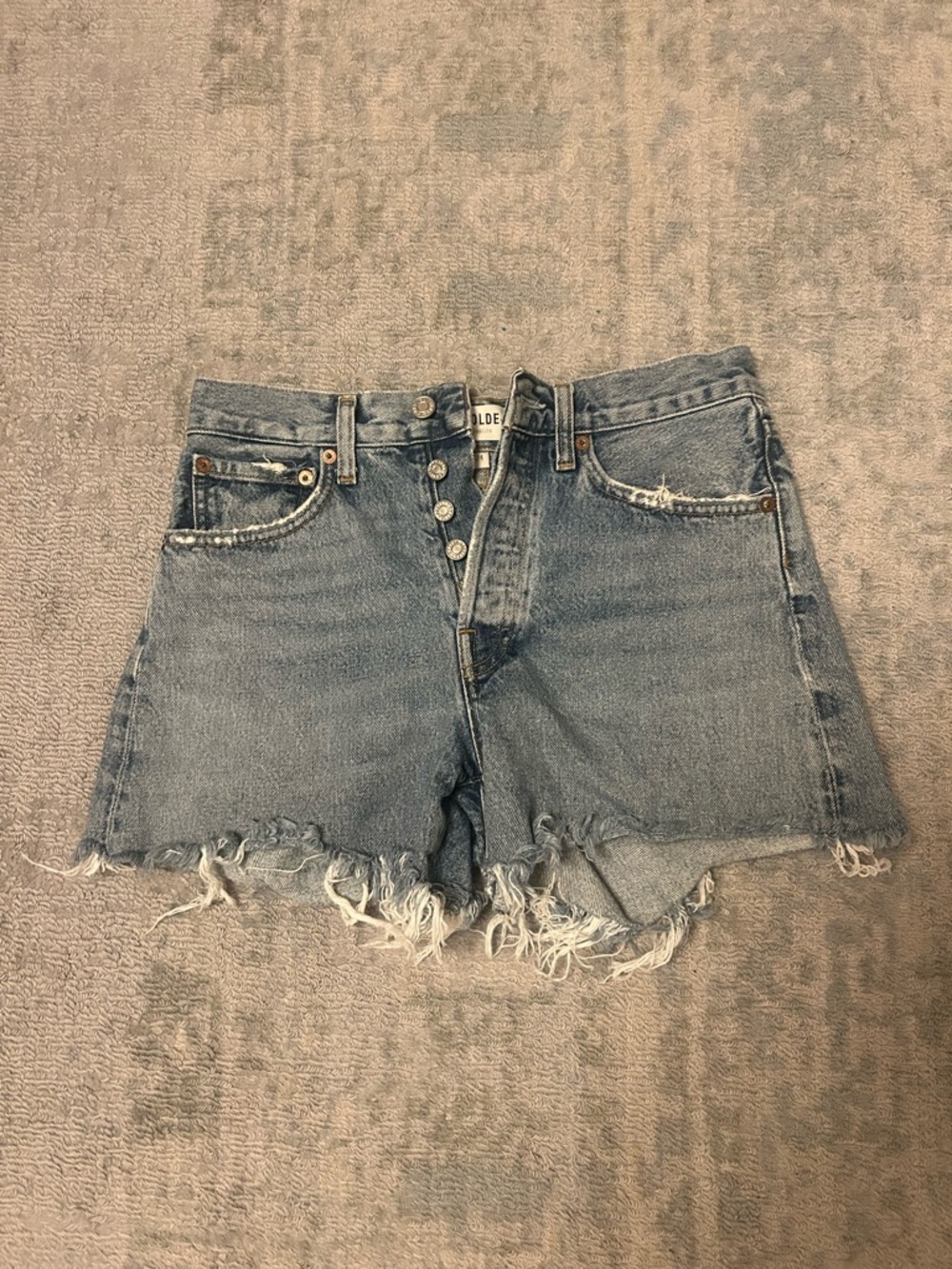 Agolde Medium Wash Jean Shorts